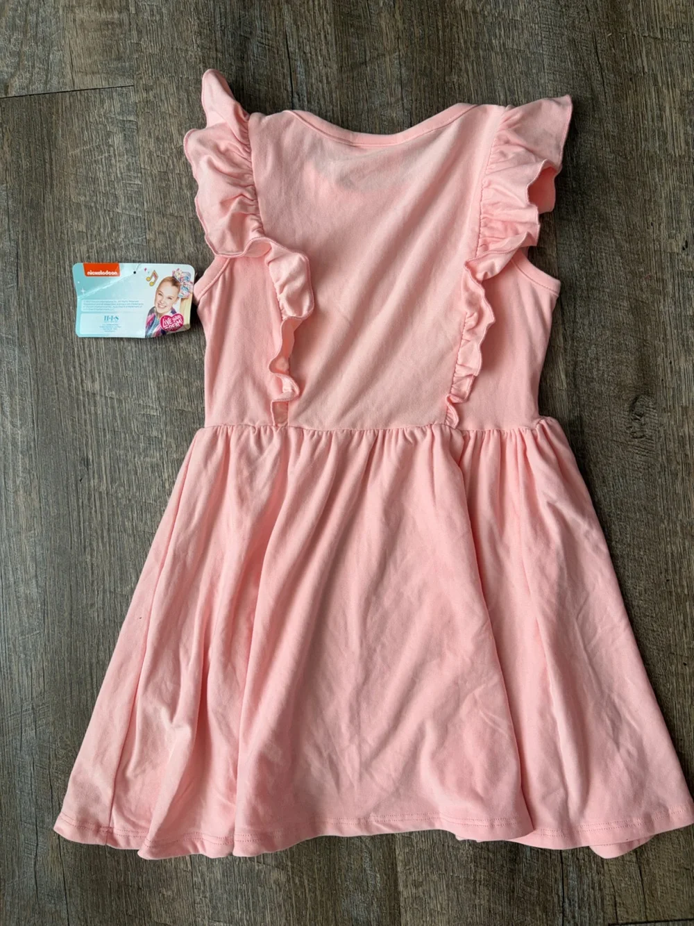 JoJo Siwa Pink Ruffle Rainbow Graphic Dress